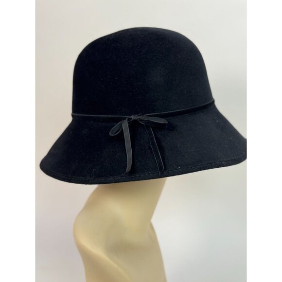 Helen Kaminski Black Wool Felt Wide Brim Hat Made In Australia main image 14